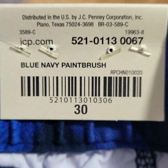 Flex Jogger Shorts Size 30 Blue Navy Paintbrush ARIZONA JEANS CO. NWT - Picture 8 of 8